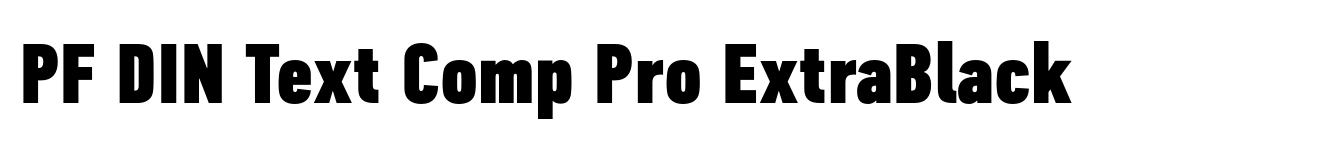PF DIN Text Comp Pro ExtraBlack image